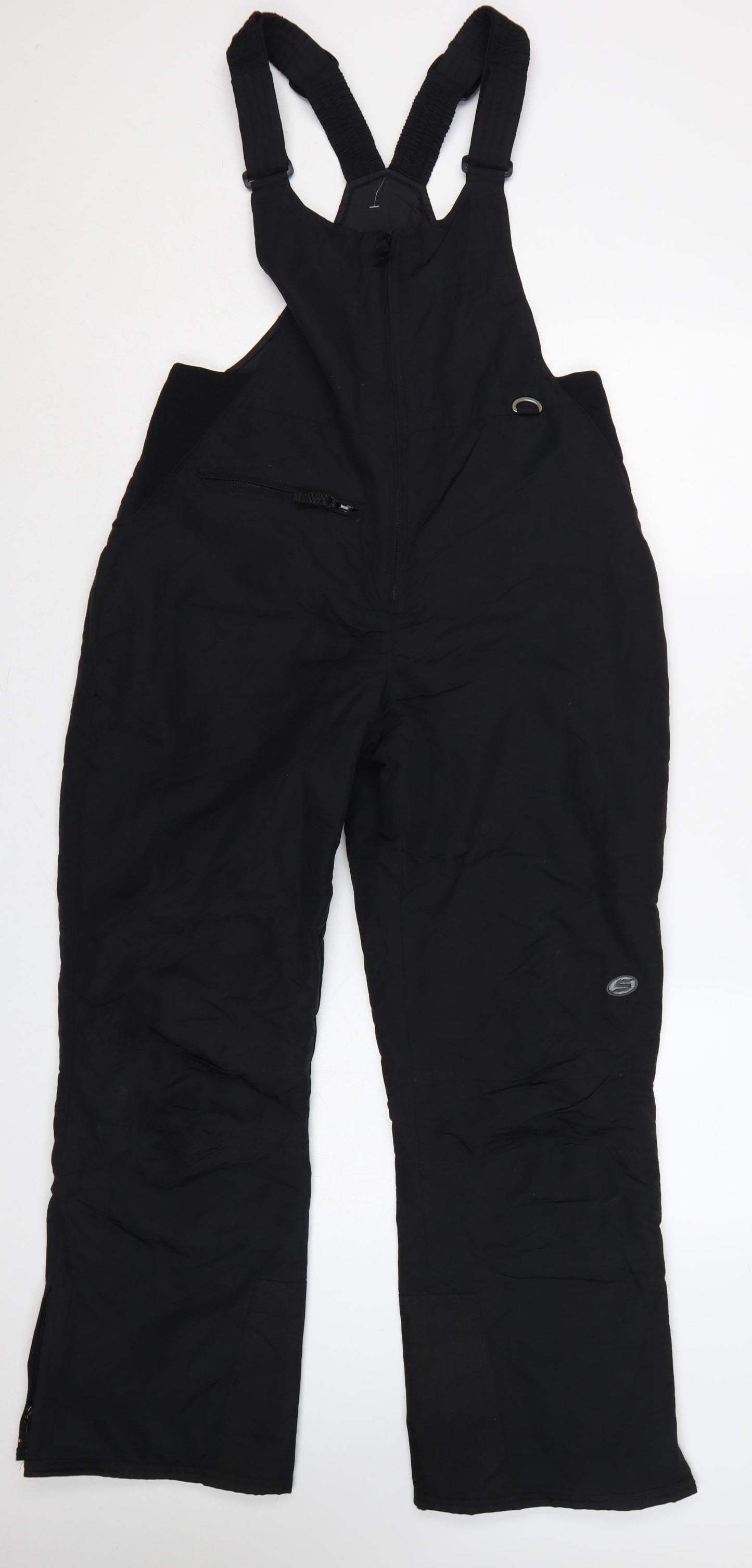 Slalom Women's Black Size 8 Insulated Snow Pants Ski Bib Trousers