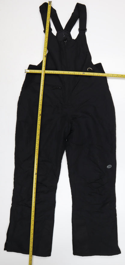 Slalom Women's Black Size 8 Insulated Snow Pants Ski Bib Trousers