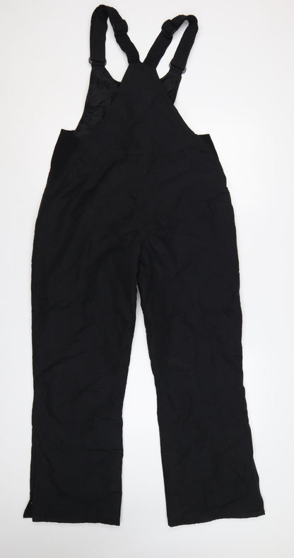 Slalom Women's Black Size 8 Insulated Snow Pants Ski Bib Trousers
