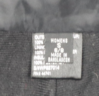 Slalom Women's Black Size 8 Insulated Snow Pants Ski Bib Trousers
