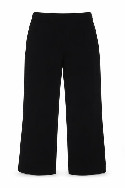 Betty Barclay Women Black UK 16 High Waist Wide-Leg Dress Trousers