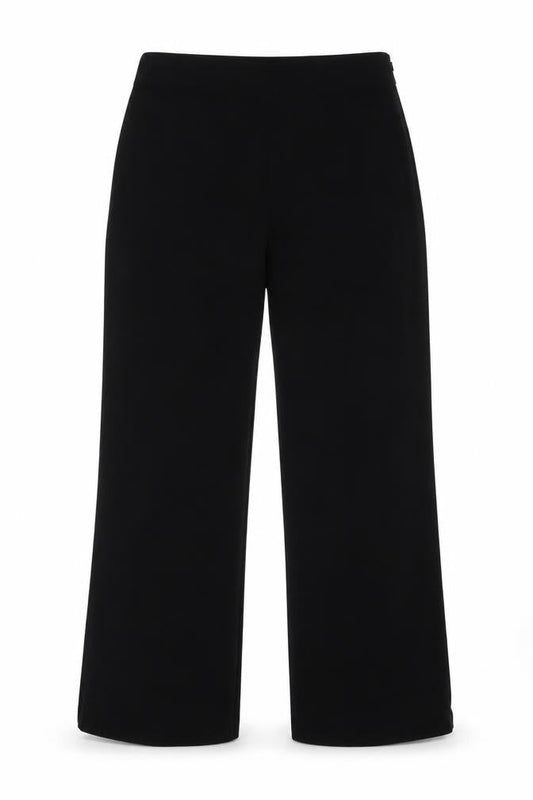 Betty Barclay Women Black UK 16 High Waist Wide-Leg Dress Trousers