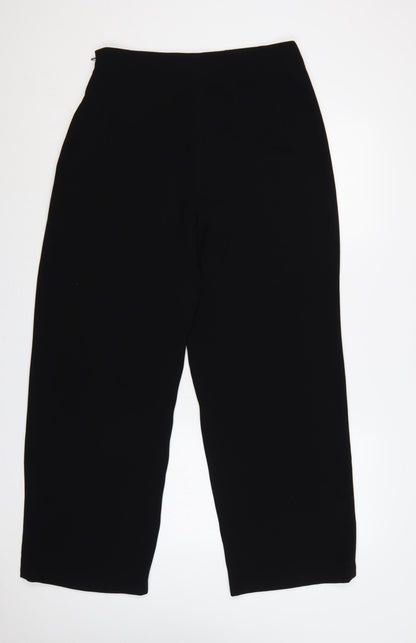 Betty Barclay Women Black UK 16 High Waist Wide-Leg Dress Trousers