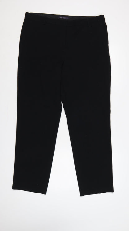 Marks and Spencer Women’s Black UK 16 Regular Straight Dress Trousers