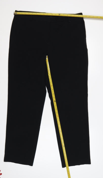 Marks and Spencer Women’s Black UK 16 Regular Straight Dress Trousers