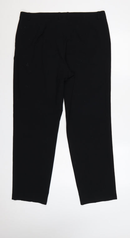 Marks and Spencer Women’s Black UK 16 Regular Straight Dress Trousers