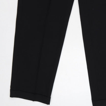 Burton Menswear Unisex Black 34 Pleated Tapered Dress Trousers