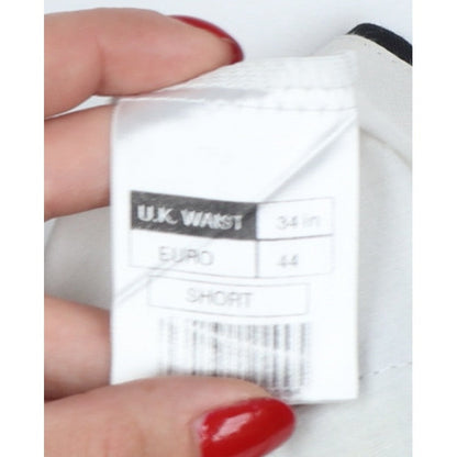 Burton Menswear Unisex Black 34 Pleated Tapered Dress Trousers