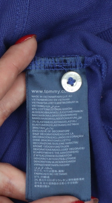 Additional view of Hilfiger Denim Men's Blue L Short Sleeve Logo Polo Shirt