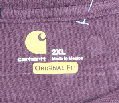 Carhartt Men’s Brown 2XL Original Fit Heavyweight Long Sleeve Henley T-Shirt