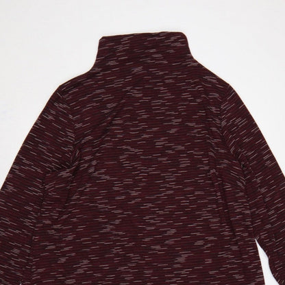 Marks and Spencer Women Burgundy UK 22 Striped Roll Neck Jumper Dress