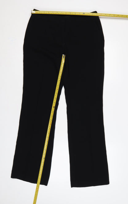 Next Women’s Black UK 10 Regular Tailoring Flared Trousers Workwear