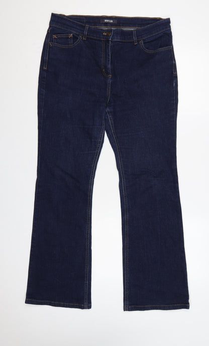 Marks & Spencer Women’s Blue UK 14 Bootcut Stretch Jeans