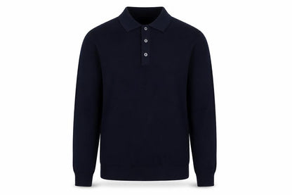 Marks and Spencer Men Black M Cotton Modal Collared Henley Jumper