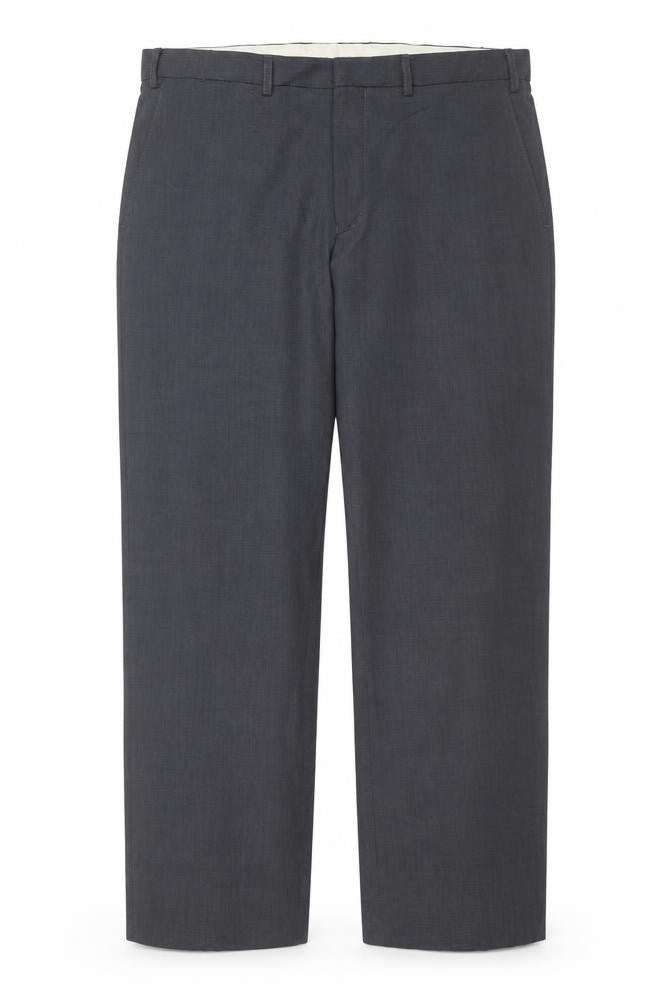 Marks and Spencer Men Grey 36x29 Flat Front Dress Trousers