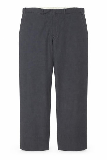 Marks and Spencer Men Grey 36x29 Flat Front Dress Trousers