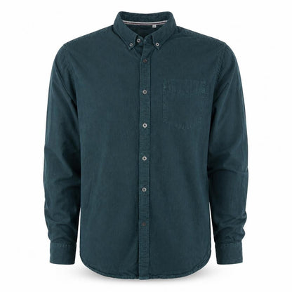 Superdry Men’s Green L Long Sleeve Button-Down Cotton Shirt