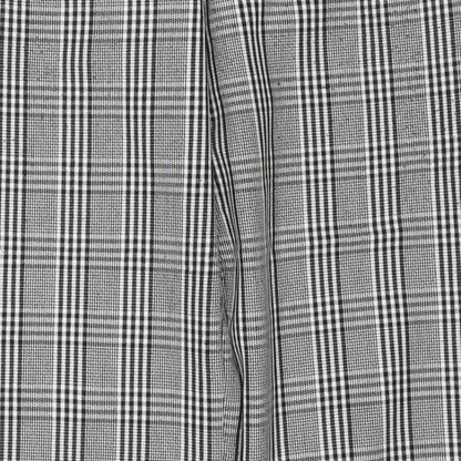 Pull&Bear Women’s Grey Check Paperbag Trousers UK 8 High Rise