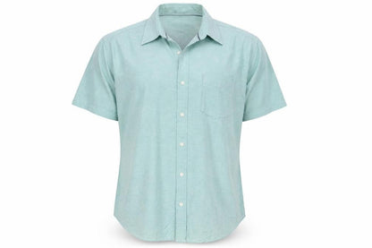 Marks and Spencer Men Blue L Regular Cotton Button-Down Shirt
