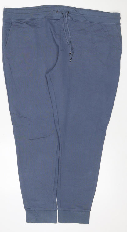 Marks & Spencer Men Blue 3XL Jogger Sweatpants Cotton Drawstring