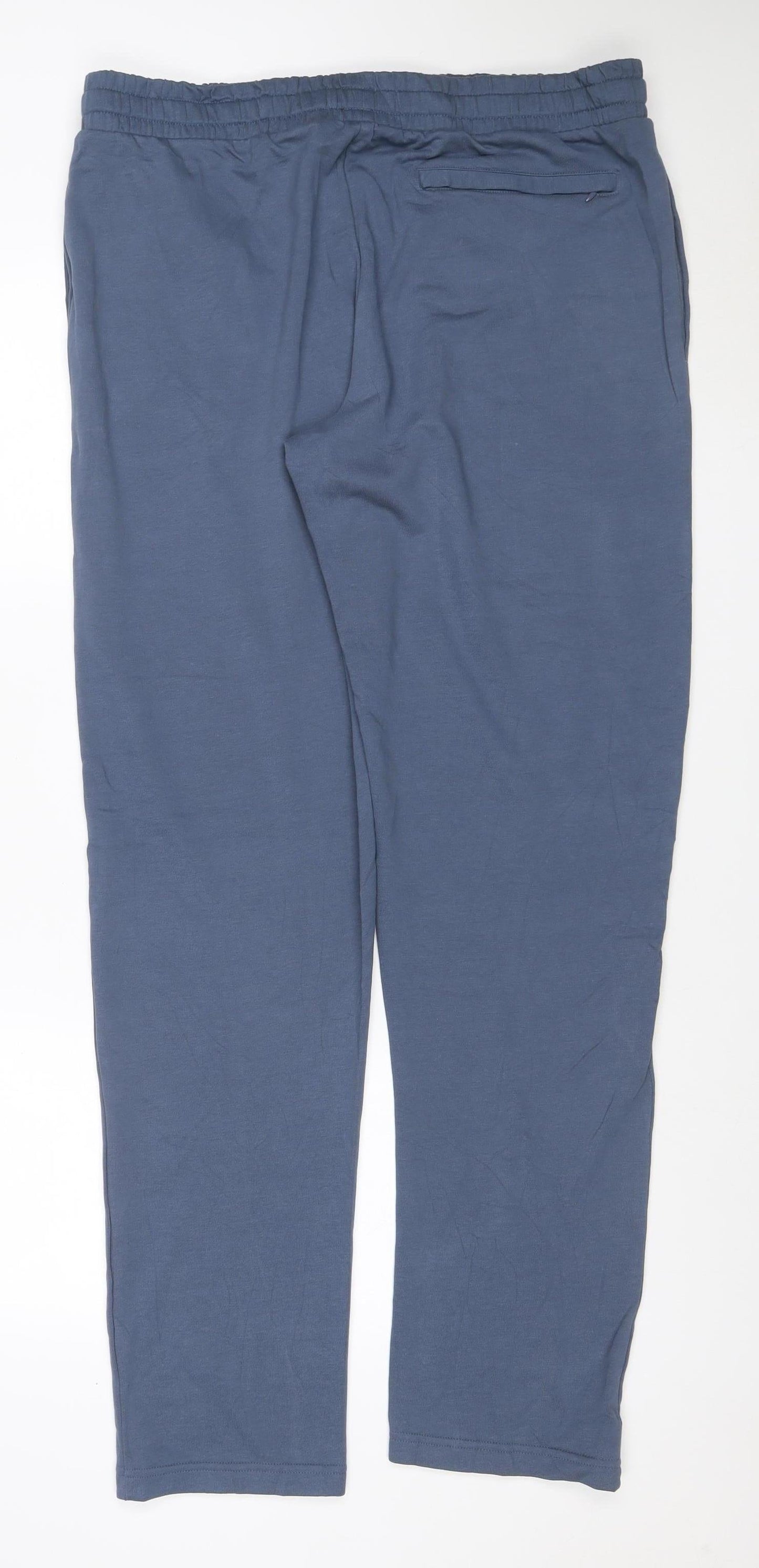 M&S Mens Blue XL Long Regular Fit Drawstring Sweatpants Joggers