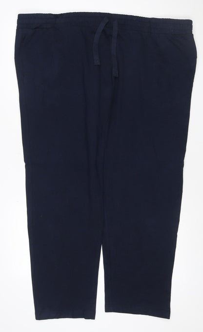 Marks & Spencer Men's Navy 3XL Short Regular Fit Drawstring Sweatpants