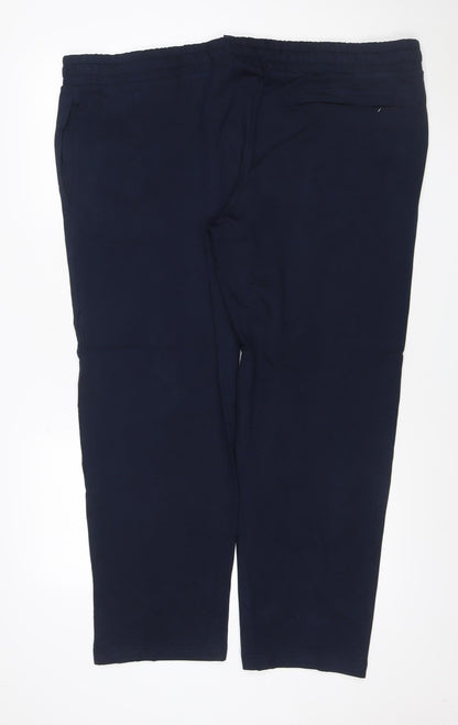 Marks & Spencer Men's Navy 3XL Short Regular Fit Drawstring Sweatpants
