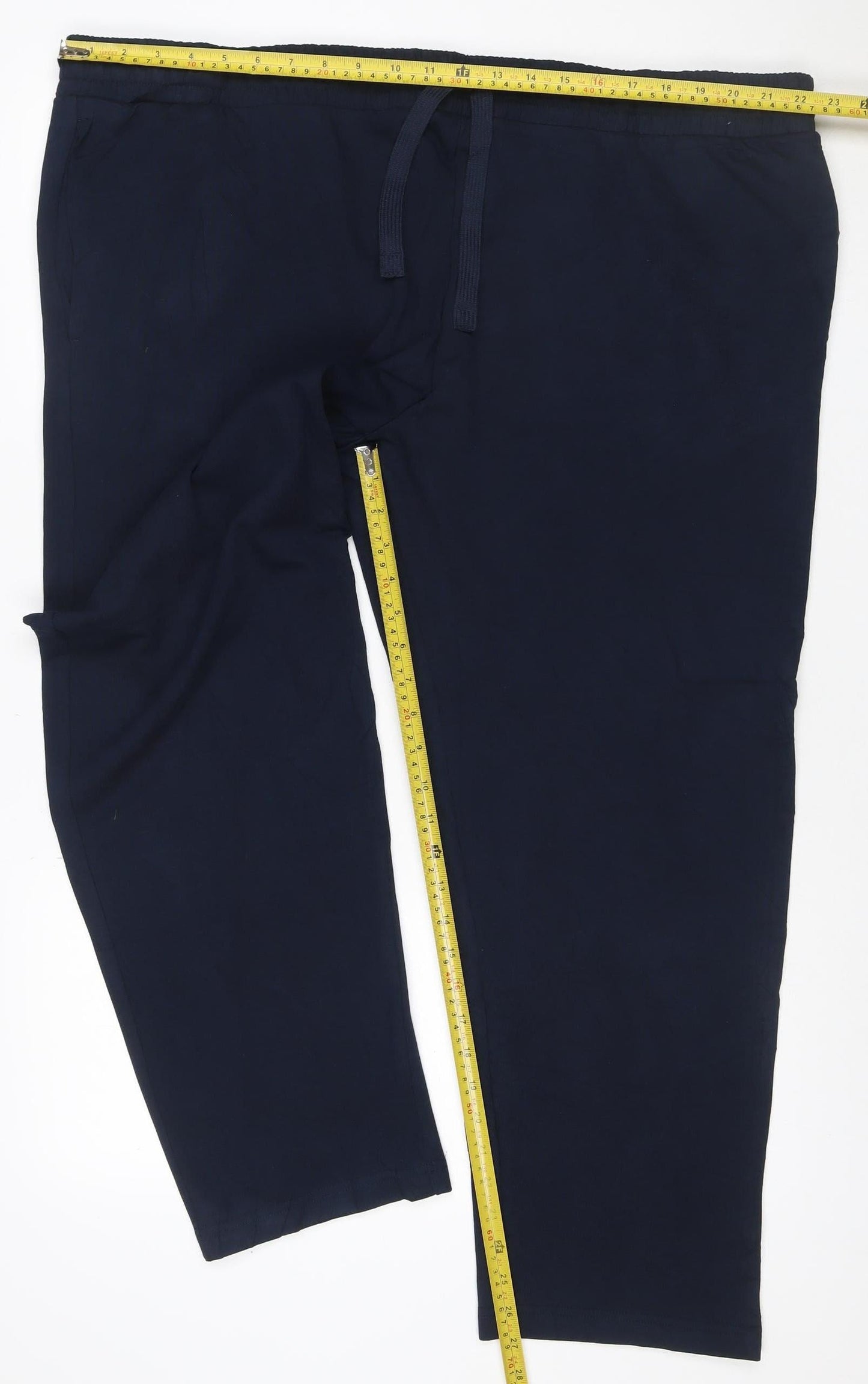 Marks & Spencer Men's Navy 3XL Short Regular Fit Drawstring Sweatpants