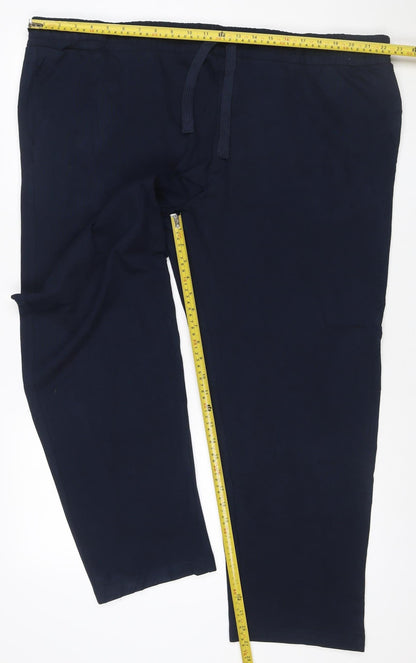 Marks & Spencer Men's Navy 3XL Short Regular Fit Drawstring Sweatpants