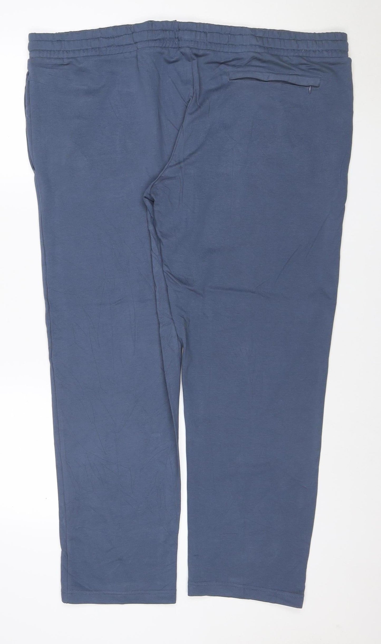 Marks and Spencer Men Blue 3XL Regular Fit Drawstring Walking Trousers
