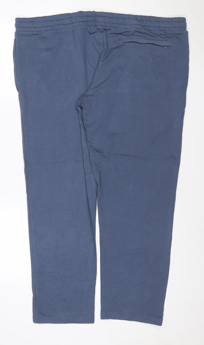 Marks and Spencer Men Blue 3XL Regular Fit Drawstring Walking Trousers