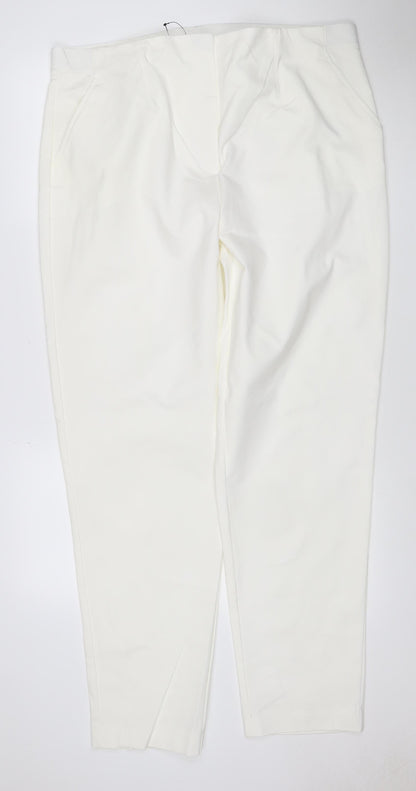 Marks & Spencer Women’s Ivory UK 20 Long Straight Leg Stretch Dress Trousers