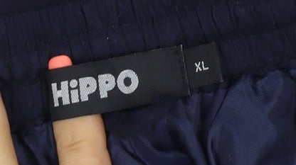 Hippo Men’s Blue XL Lined Track Pants Elastic Waist Zip Pockets