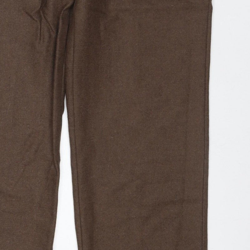 House of Bruar Women’s Brown Size 12 Classic Straight Dress Trousers