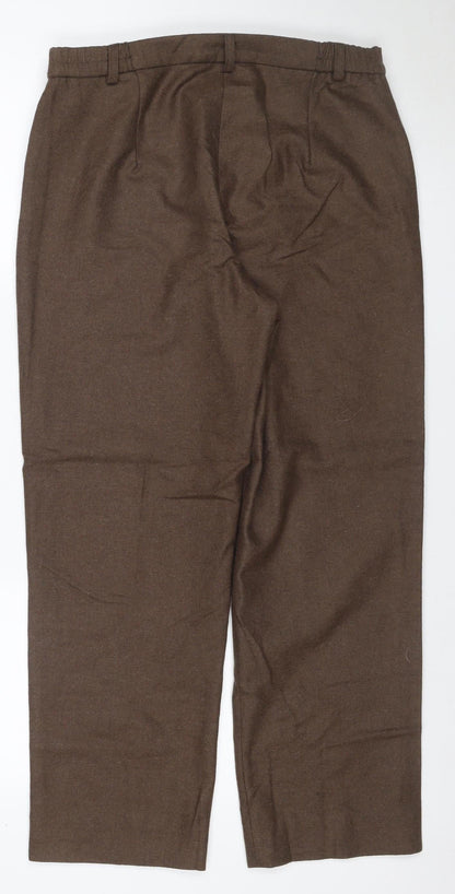 House of Bruar Women’s Brown Size 12 Classic Straight Dress Trousers