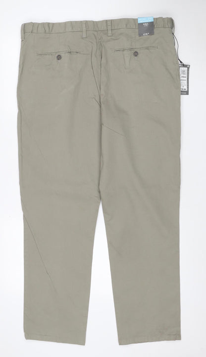 Marks and Spencer Men’s Beige Chino Trousers 40/31 Regular Fit New
