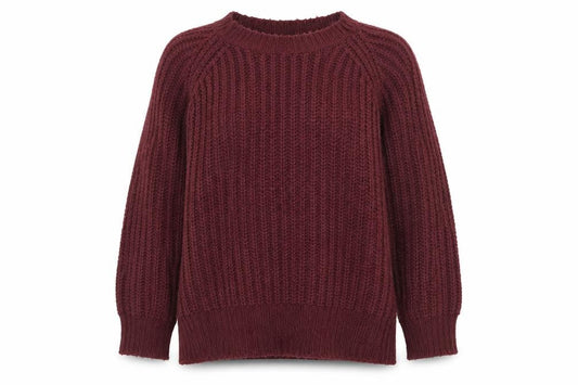 Vila Women Brown Size S Cable-Knit Raglan Crew Neck Pullover Jumper