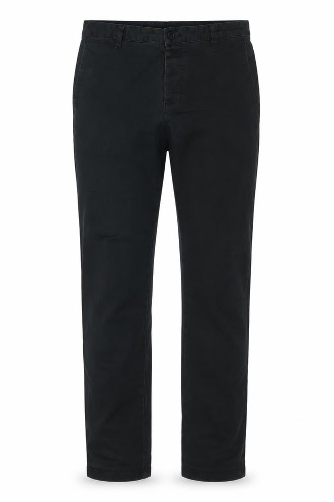 Denim Co Men's Black W34 L32 Stretch Slim Chino Trousers Cotton