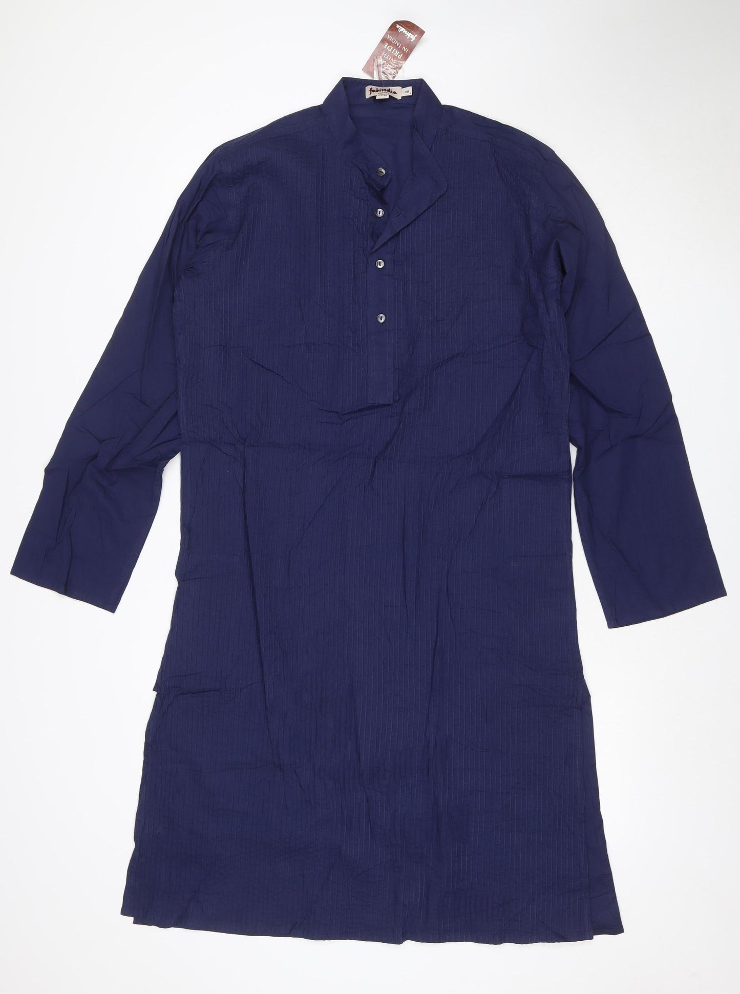 FatFace Women’s Blue Size 10 Cotton Collared Long Sleeve Shirt Dress