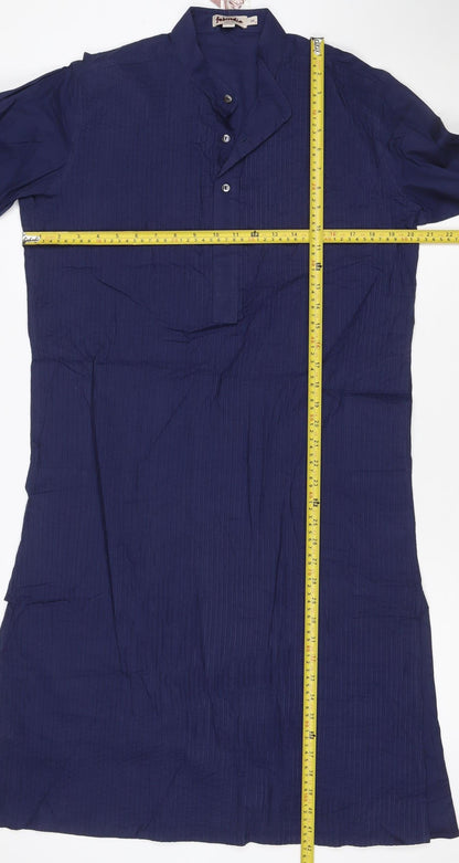FatFace Women’s Blue Size 10 Cotton Collared Long Sleeve Shirt Dress