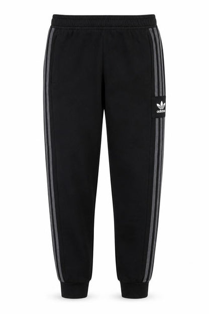Adidas Teens Black L Jogger Track Pants 3 Stripe Cotton Blend