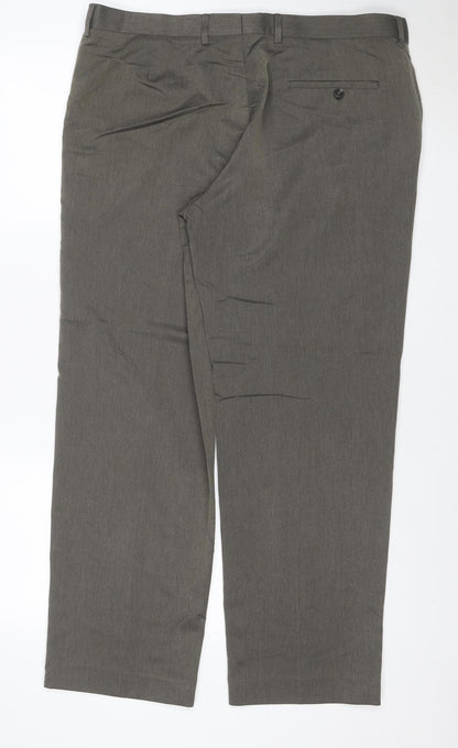 Marks & Spencer Men's Grey 38in 31in Straight Dress Trousers