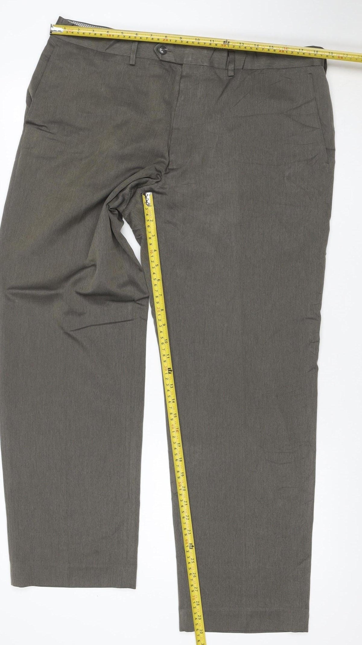 Marks & Spencer Men's Grey 38in 31in Straight Dress Trousers