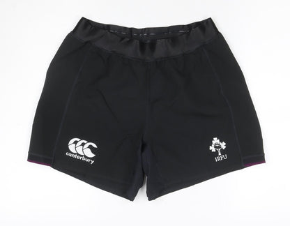Canterbury Mens Black Size 36 Rugby Compression Shorts IRFU Vodafone