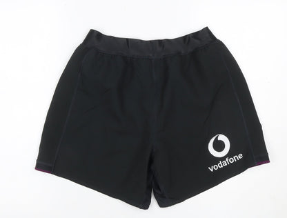 Canterbury Mens Black Size 36 Rugby Compression Shorts IRFU Vodafone