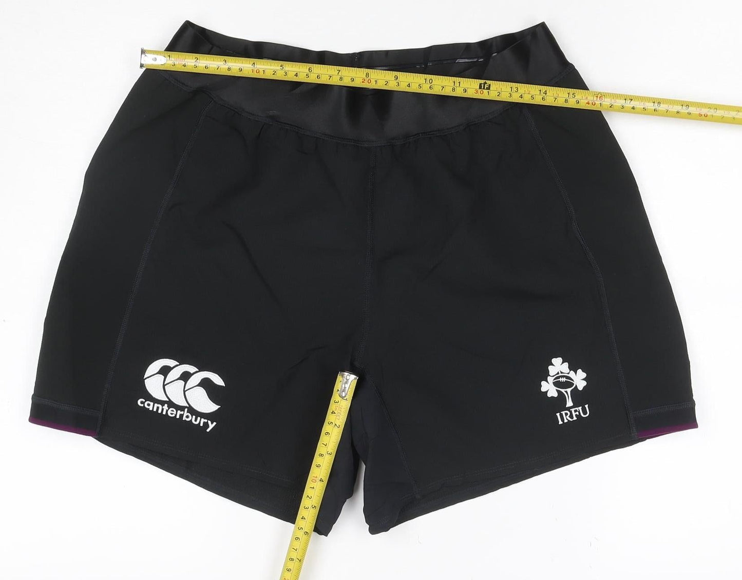 Canterbury Mens Black Size 36 Rugby Compression Shorts IRFU Vodafone