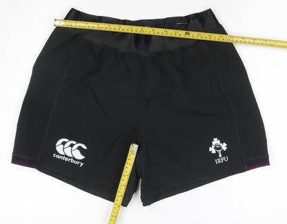 Canterbury Mens Black Size 36 Rugby Compression Shorts IRFU Vodafone