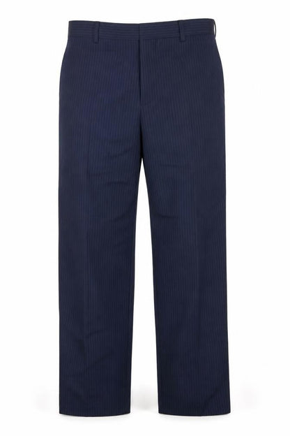 Marks and Spencer Men Blue Pinstripe Wool Dress Trousers 36in 31in