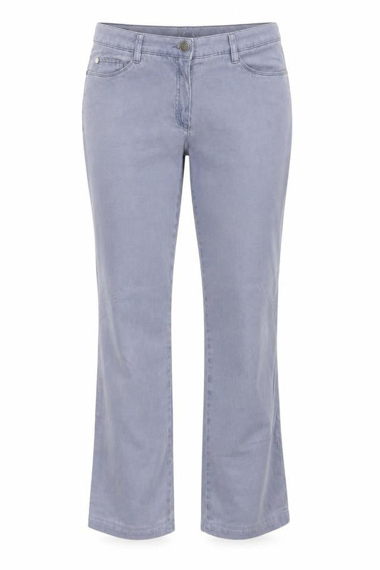 Brax Women’s Grey Size 12 Carola Glam Straight Stretch Trousers 29/30