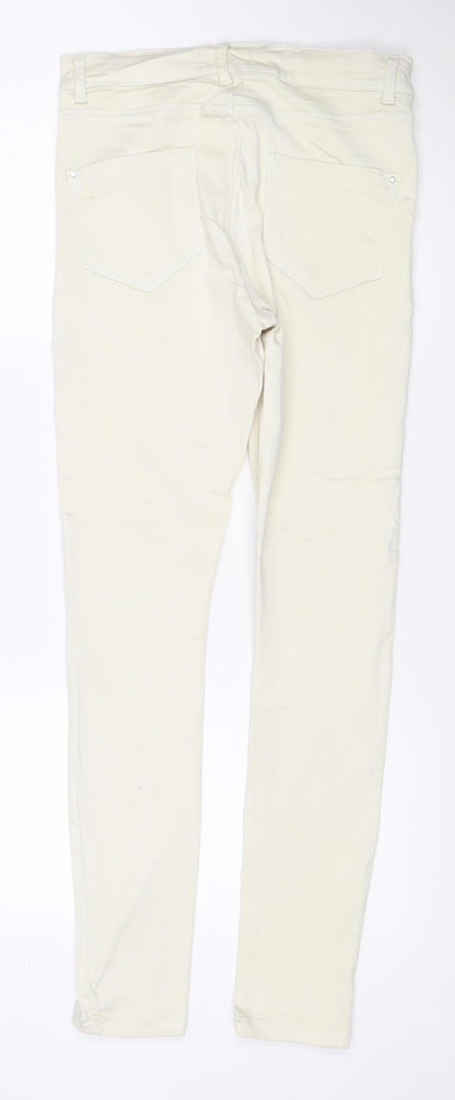 Dorothy Perkins Women Ivory UK 12R Frankie Skinny Stretch Jeans